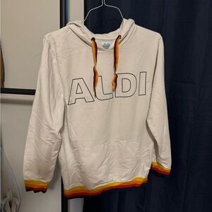 ALDI Cream Hoodie with Multicolor Trim